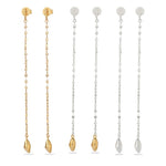 Teardrop Tassel Long Chain Drop Earrings - floysun