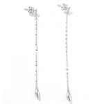Teardrop Tassel Long Chain Drop Earrings - floysun