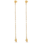 Teardrop Tassel Long Chain Drop Earrings - floysun