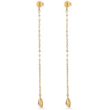 Teardrop Tassel Long Chain Drop Earrings - floysun