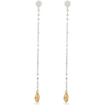 Teardrop Tassel Long Chain Drop Earrings - floysun