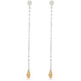 Teardrop Tassel Long Chain Drop Earrings - floysun
