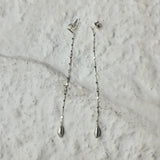 Teardrop Tassel Long Chain Drop Earrings - floysun