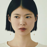Teardrop Tassel Long Chain Drop Earrings - floysun