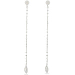 Teardrop Tassel Long Chain Drop Earrings - floysun