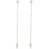Teardrop Tassel Long Chain Drop Earrings - floysun