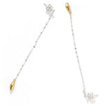 Teardrop Tassel Long Chain Drop Earrings - floysun