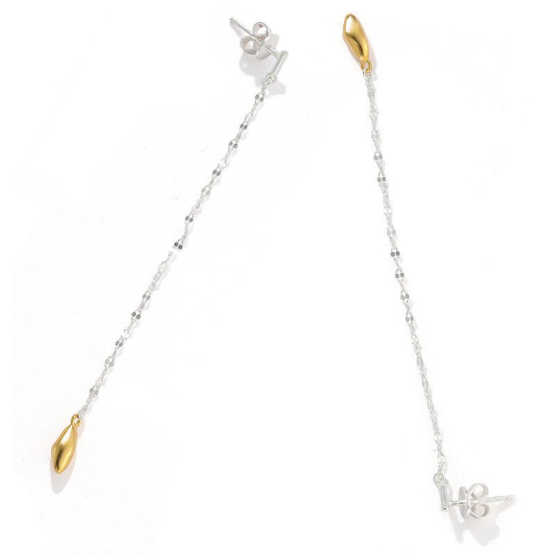 Teardrop Tassel Long Chain Drop Earrings - floysun