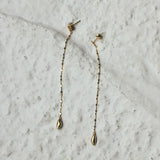 Teardrop Tassel Long Chain Drop Earrings - floysun