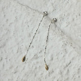 Teardrop Tassel Long Chain Drop Earrings - floysun