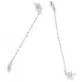 Teardrop Tassel Long Chain Drop Earrings - floysun