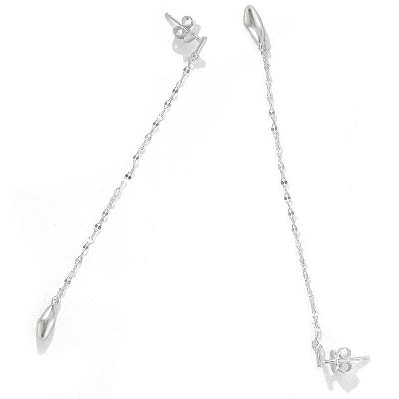 Teardrop Tassel Long Chain Drop Earrings - floysun