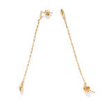 Teardrop Tassel Long Chain Drop Earrings - floysun