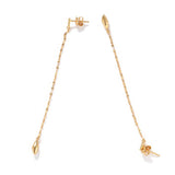 Teardrop Tassel Long Chain Drop Earrings - floysun