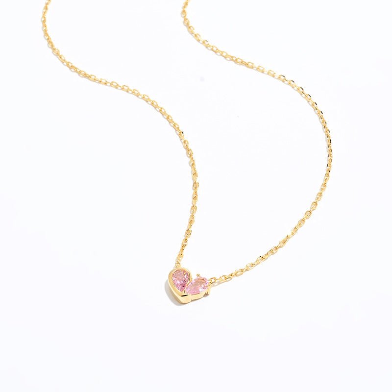 Teardrop Zircon Heart Necklace - floysun