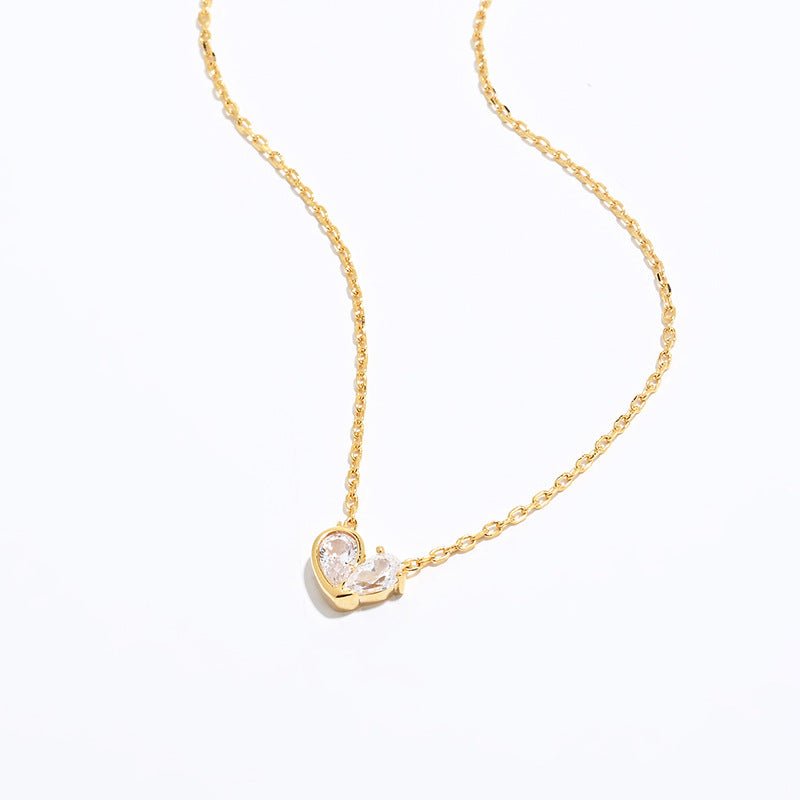 Teardrop Zircon Heart Necklace - floysun