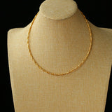 Textured Gold Chain Necklaces & Pearl Charms - floysun