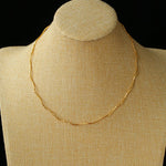 Textured Gold Chain Necklaces & Pearl Charms - floysun