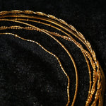 Textured Gold Chain Necklaces & Pearl Charms - floysun