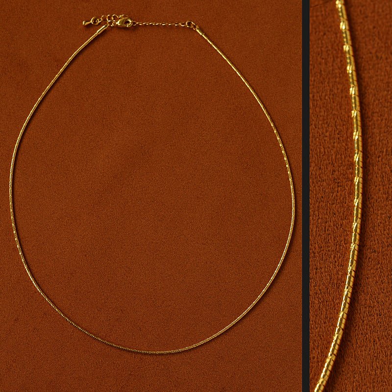 Textured Gold Chain Necklaces & Pearl Charms - floysun
