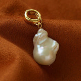 Textured Gold Chain Necklaces & Pearl Charms - floysun