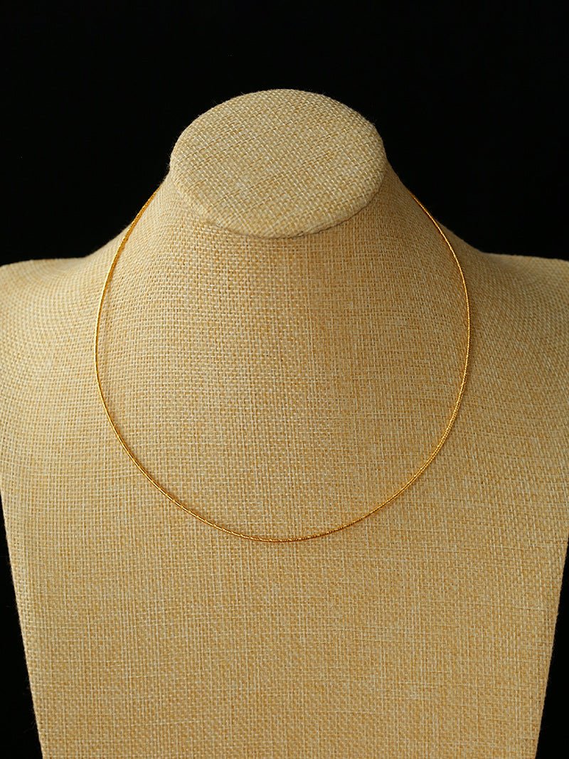 Textured Gold Chain Necklaces & Pearl Charms - floysun
