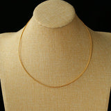 Textured Gold Chain Necklaces & Pearl Charms - floysun