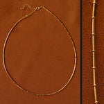 Textured Gold Chain Necklaces & Pearl Charms - floysun