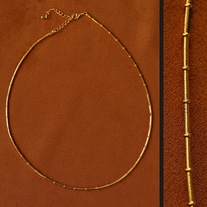 Textured Gold Chain Necklaces & Pearl Charms - floysun