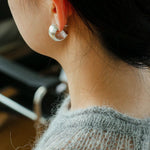 Textured Metal C - Shaped Earrings - floysun