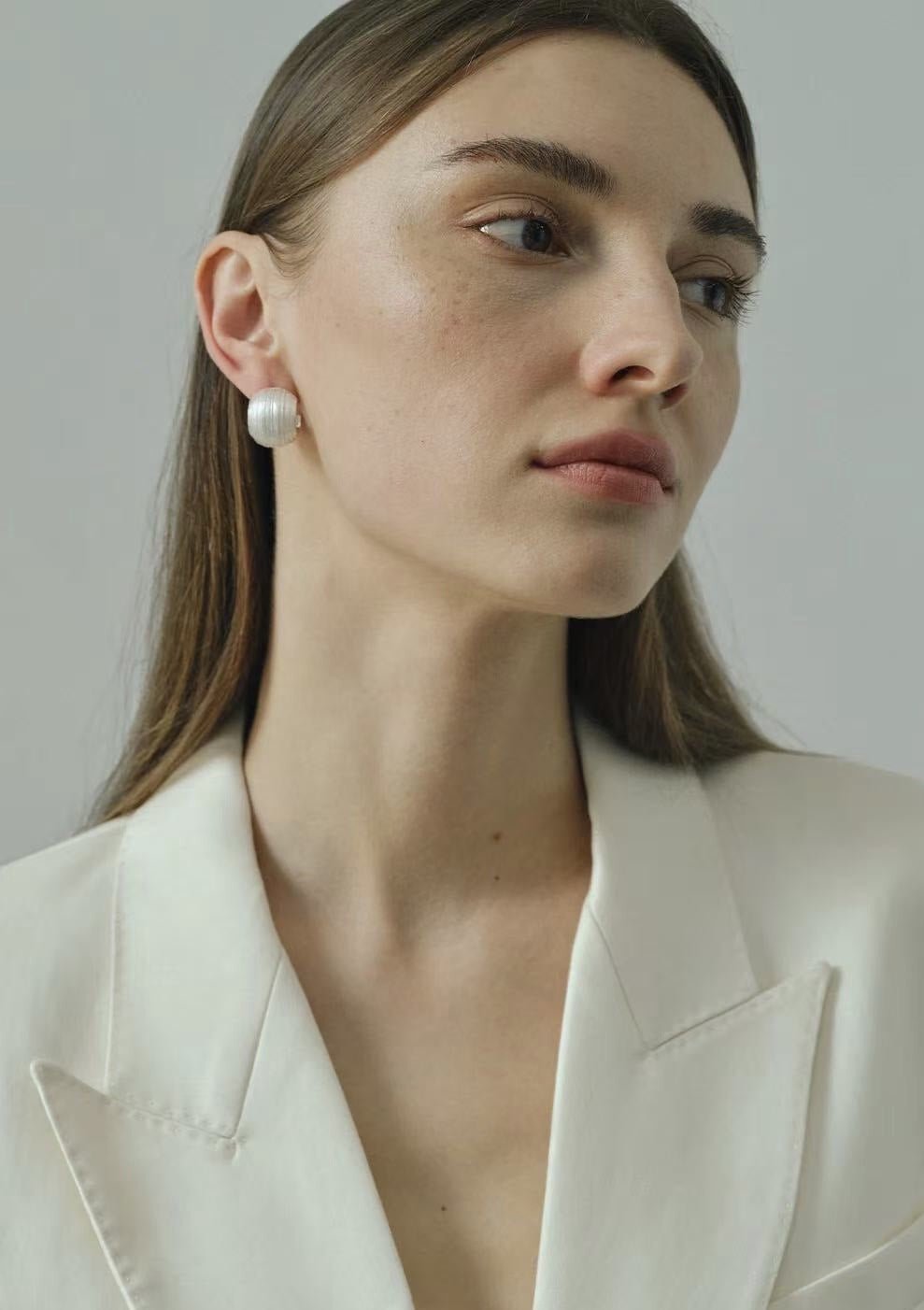 Textured Metal C - Shaped Earrings - floysun