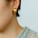 Textured Metal C - Shaped Earrings - floysun