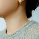 Textured Metal C - Shaped Earrings - floysun