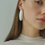 Textured Oval Statement Earrings - floysun