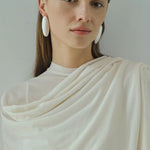 Textured Oval Statement Earrings - floysun