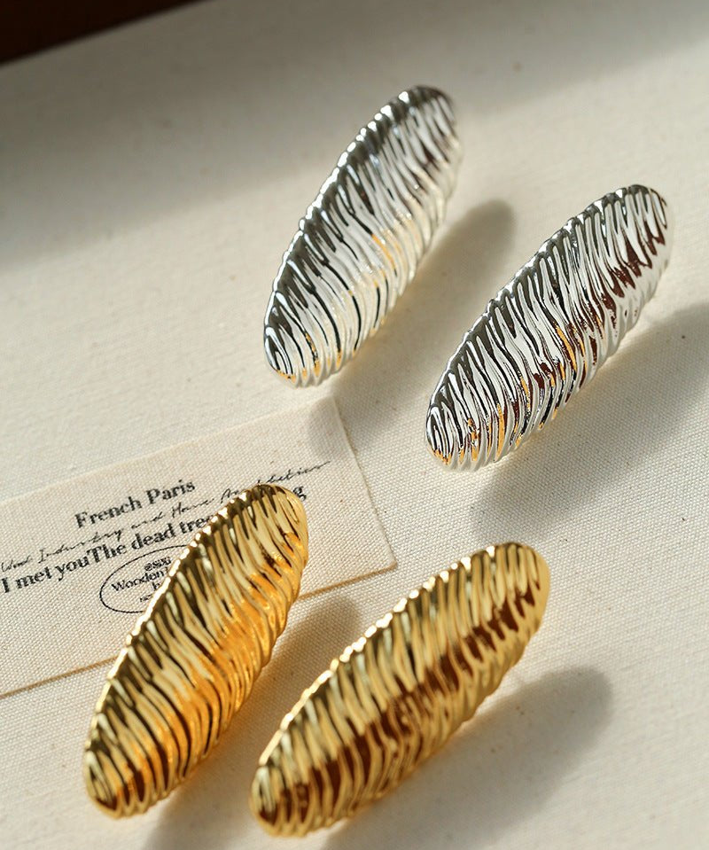 Textured Oval Statement Earrings - floysun