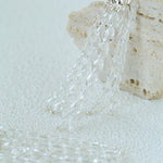 Textured Silver Vertical Stripe Shell Fringe Tassel Drop Earrings - floysun