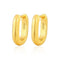 Textured U‑Shape Two‑Tone Huggie Hoop Earrings - floysun