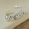 Textured Wrinkle Cubic Zirconia Open Ring - floysun
