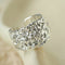 Textured Wrinkle Cubic Zirconia Open Ring - floysun