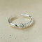 Textured Wrinkle Cubic Zirconia Open Ring - floysun