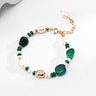 The Multielement Bracelet Featuring Malachite Pearls and Green Onyx - floysun