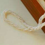 Three-Layer White Mini Pearl Collar Necklace - floysun