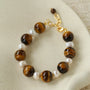 Tiger Eye & Freshwater Pearl Bracelet - floysun