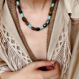 Tiger Eye & Turquoise Layered Necklace - floysun