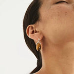 Tiger’s Eye Bead Drop Earrings - floysun