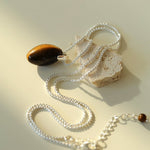 Tiger’s Eye Single Bead Pendant Necklace - floysun