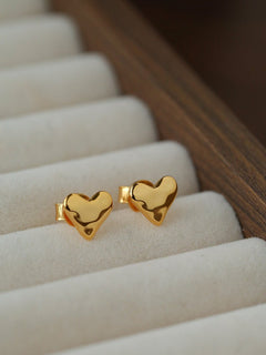 Tiny Heart Stud Earrings - floysun