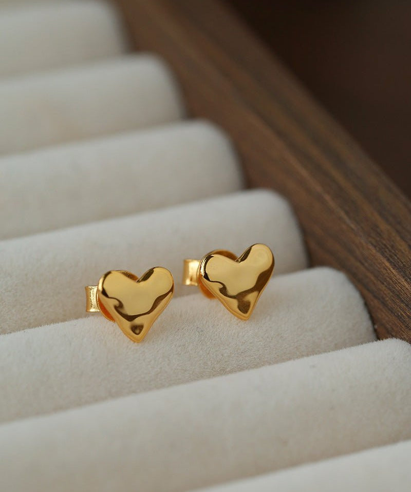 Tiny Heart Stud Earrings - floysun