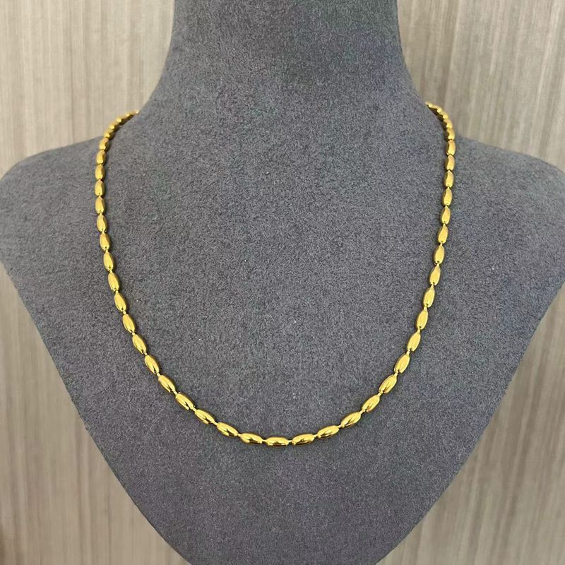 Tiny Silver Beans and Olive Beads Layered Necklace - floysun